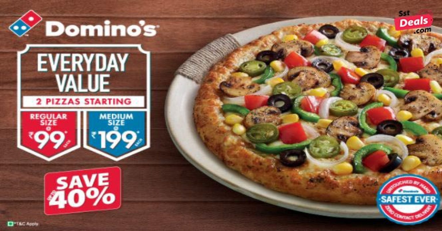 Domino's pizza working coupon upto 50 off + Cashback Offer SSTdeals