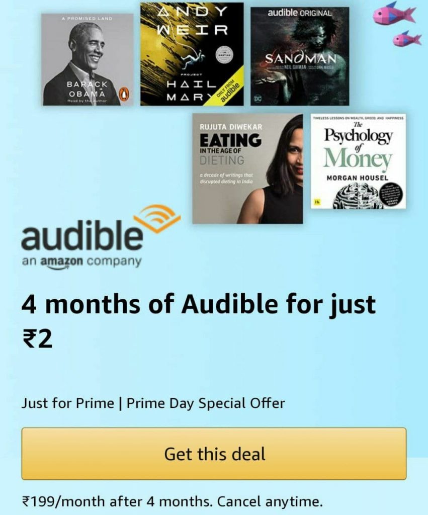 3 months audible free