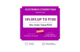 Electronics Monthly pass – 1 Months @ Rs 10 [Grab Now]