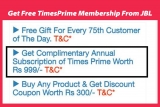 Free TimesPrime 1 Year Membership + ₹300 Coupon [JBL SITE]